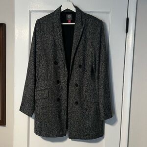Charcoal Double-Breasted Blazer